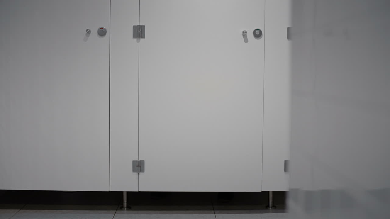 Inside a public restroom