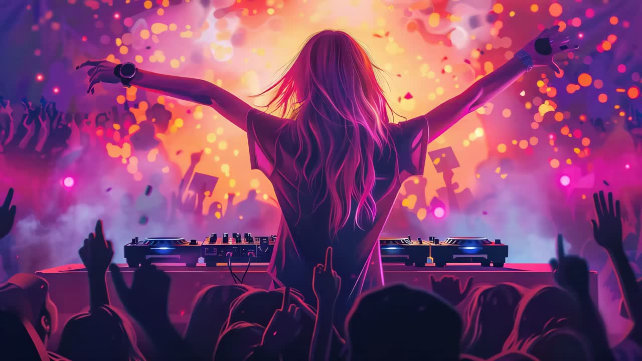 actuación de dj en un club nocturno