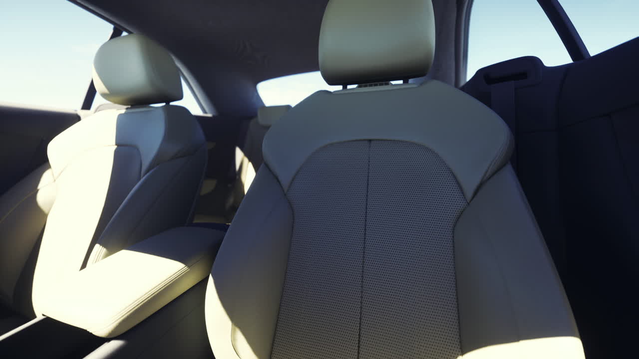 Interior design of a modern car with spacious seating options