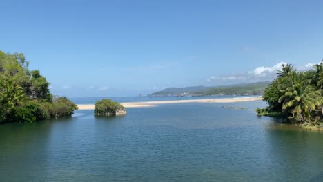 the charm of the beautiful scenery of soge beach, pacitan, east java, indonesia