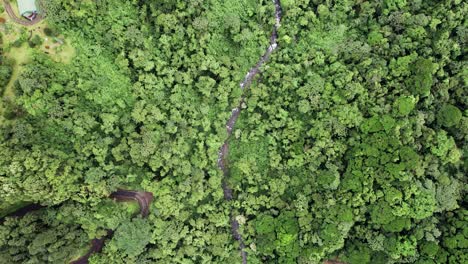 Río-De-La-Selva-Que-Fluye-En-El-Valle-De-La-Selva-Tropical-En-La-Fortuna,-Costa-Rica