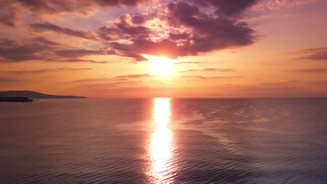 sunset morning ocean dark beach view clouds golden hour