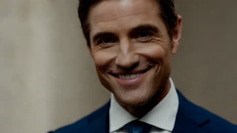 smiling professional man in suit