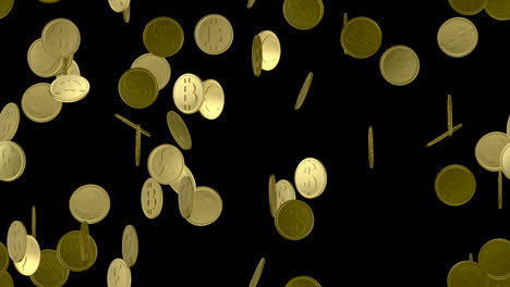 money gold coins loop tile swirling with alpha