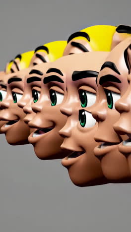 expressive stylized 3d cartoon faces