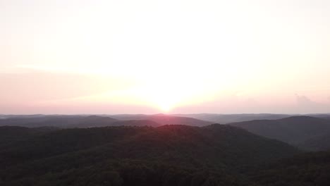 puesta de sol montañas de los apalaches en verano