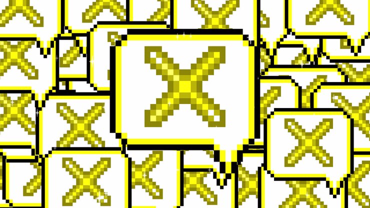 Icona di fumetto pixel art a comparsa, transizioni con segno di croce. 1080p - 30 fps - Canale alfa (2).mov