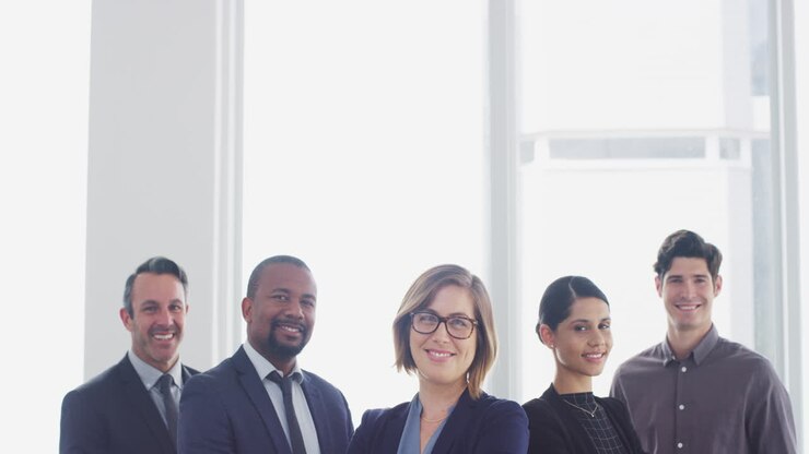 Business Team Portrait in Modern Office
