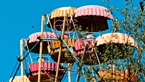 ferris wheel over blue sky