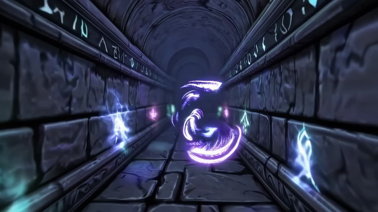 Magical Tunnel with Runes