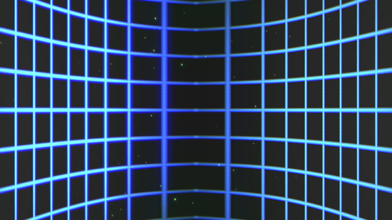 ventana iluminada de color azul crea una atmósfera cautivadora en la habitación minimalista