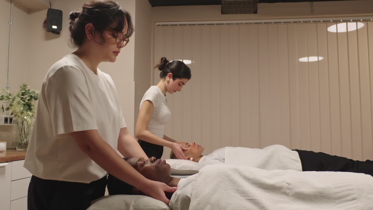 Relaxing massage therapy session at a spa