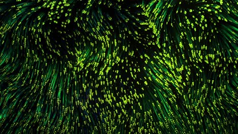 abstract green background with glowing lines and dots