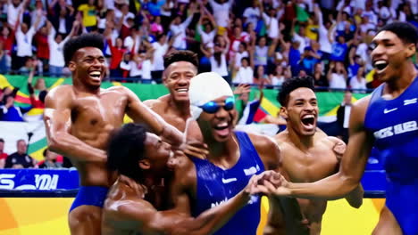 competición de natación masculina
