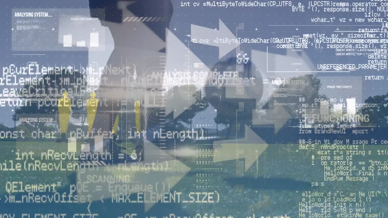 화살표의 애니메이션과 다양한 축구 선수에 대한 데이터 처리