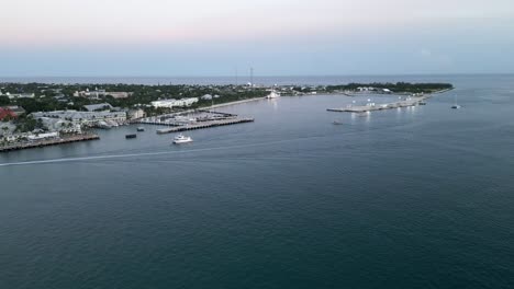 Aerial-view-of-Key-west-Florida-travel-holiday-destination-at-sunset