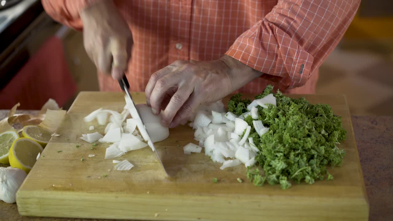 Preparing food with fresh ingredients