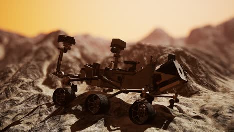 Curiosidad-Mars-Rover-Explorando-La-Superficie-Del-Planeta-Rojo