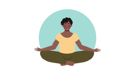 person meditating in lotus pose