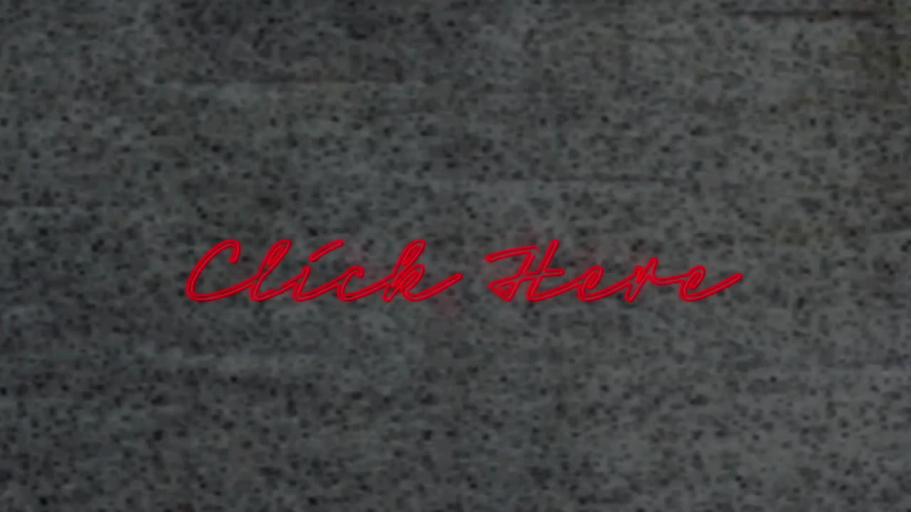 animación de neón haga clic aquí texto sobre fondo texturizado