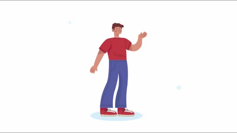 young man standing character animation