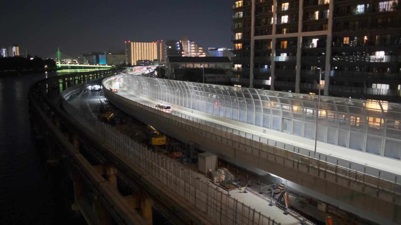 도쿄 시나가와 해변 나이트 뷰 2022