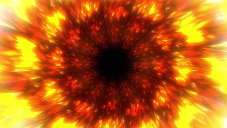 abstract burning fire stylized flame spherical animated background