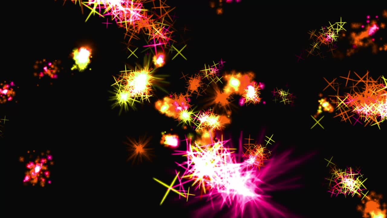 animación de partículas de estrellas brillantes gráficos de movimiento