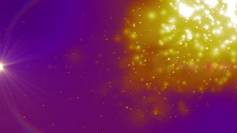 Animation-of-light-spots-on-purple-background