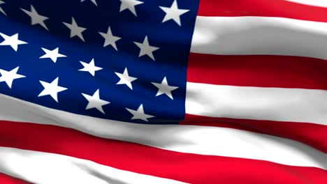 seamless 3d animation of the american flag waving in the wind