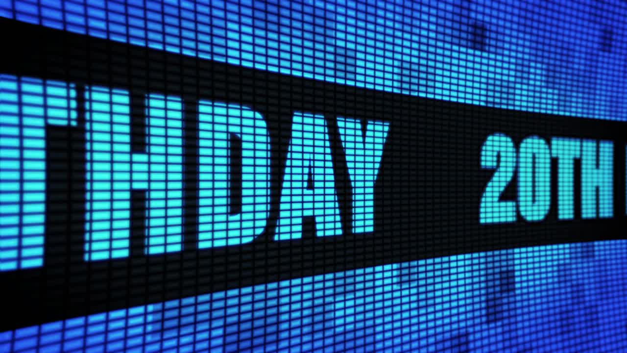 Birthday Display on a Digital Screen