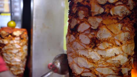 cutting shwarma with knife indian busy mira road cutting baking bread roll street food