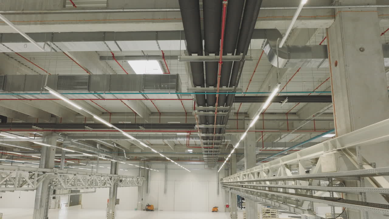 Empty Industrial Warehouse Interior