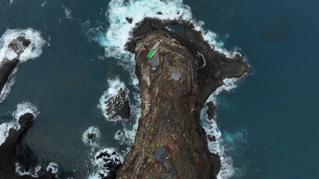 Aerial drone view of the landscape of La Palma, Canary Islands, Spain