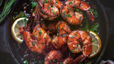 Camarones-A-La-Plancha-En-Sartén-Con-Limón-Y-Romero