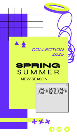 spring summer 2025 collection sale promotion graphic