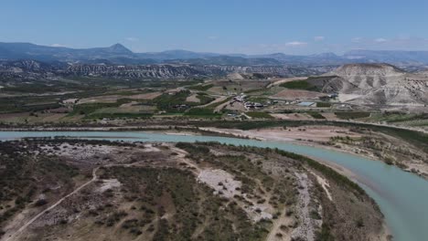 River-Drone-View-Vehicles-Moving-Highway