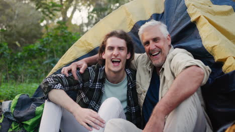 father and son camping trip