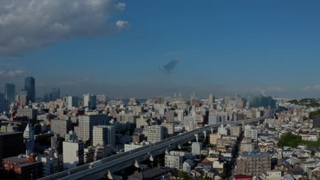 the aerial view of yokohama