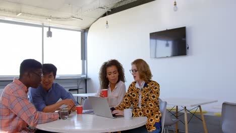 multi-ethnic business people interacting with each other in modern office 4k