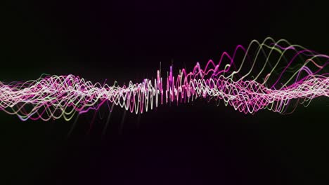 visualización de ondas sonoras abstractas y coloridas