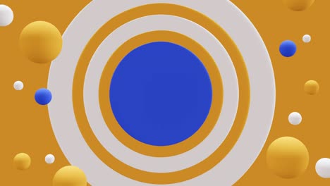 diseño de gráficos en movimiento renderizados en 3d con formas abstractas. animación en bucle con objetos de patrón sin costuras