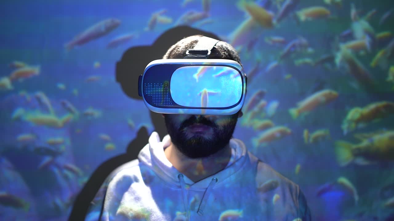 concetto di tour virtuale con occhiali vr