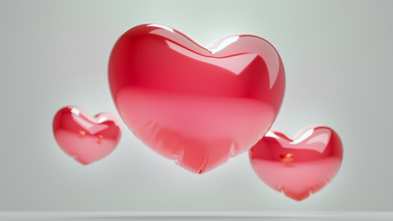 Red Balloon Hearts
