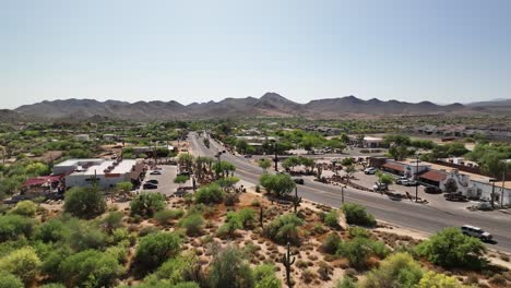 cars driving along the highway in rural arizona