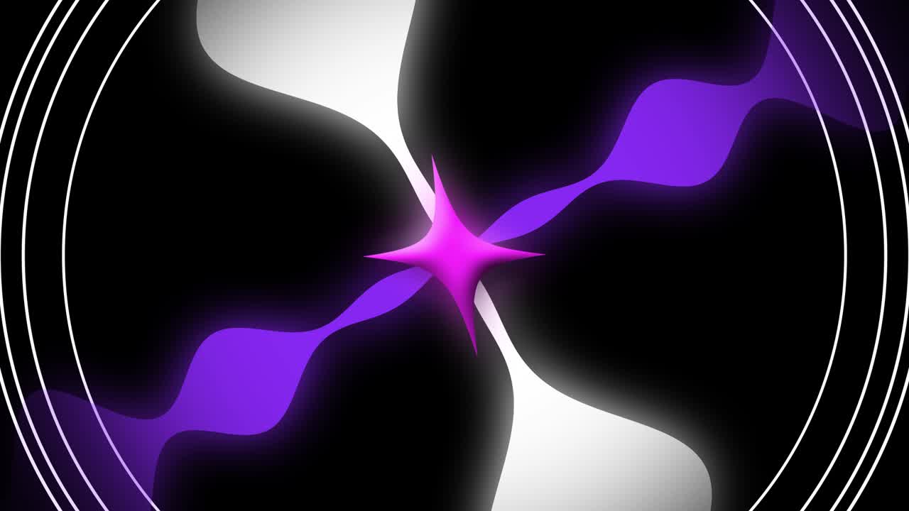 Moderne abstracte intro met paarse gloed en dynamische tekst
