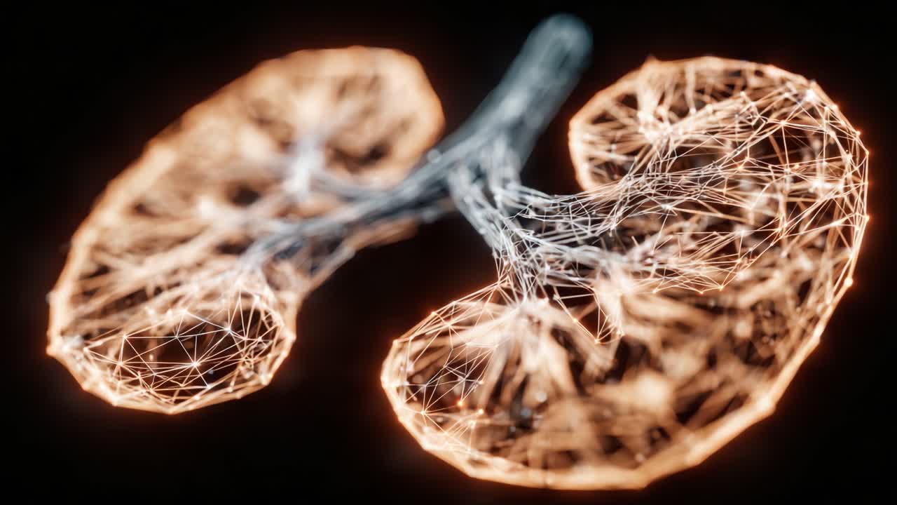 A Stunning Visualization of Human Kidneys: Exploring the Intricate Networks and Structures Within, Highlighting the Vital Functions of These Essential Organs