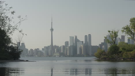 toronto view from toronto island with grass