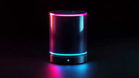 neon glowing wireless speaker