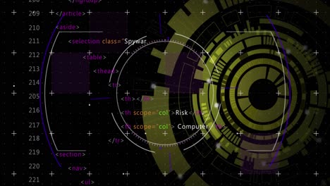 Animación-Del-Alcance,-Procesamiento-De-Datos-Y-Red-De-Conexiones.